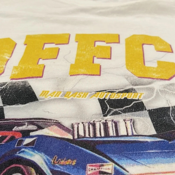 BoobooMAN auto sport race car white T-shirt size S - Picture 5 of 12